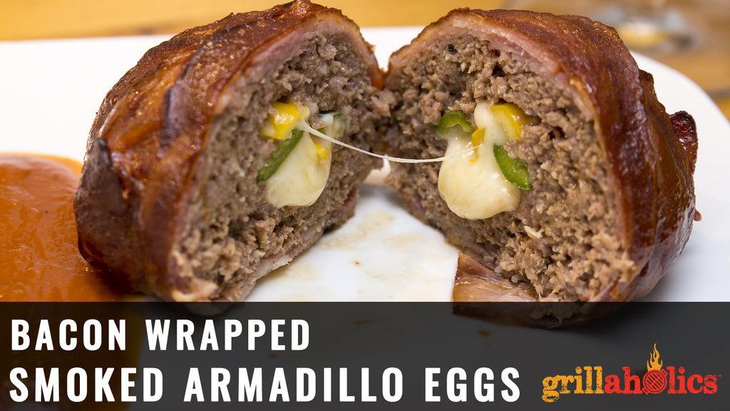 Bacon Wrapped Smoked Armadillo Eggs