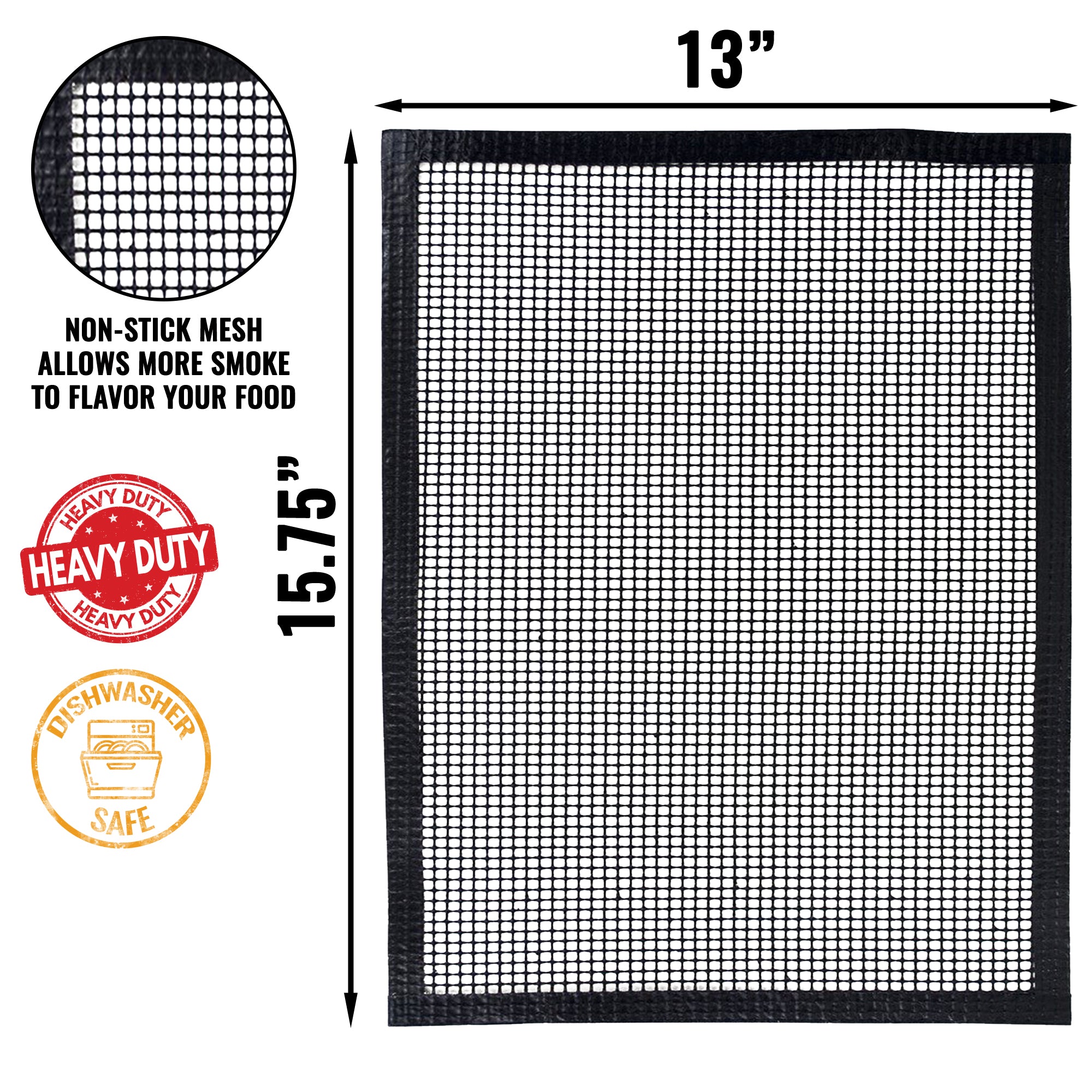 Food cooking on a Grillaholics nonstick mesh grill mat