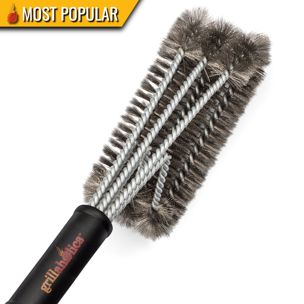 Norpro Heavy Duty Nylon 3-Sided Grill Brush - Spoons N Spice