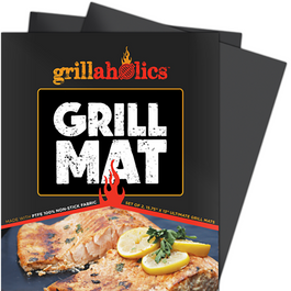 Grillaholics Grill Mats - 2 Non Stick Grill Mats for Outdoor Grill