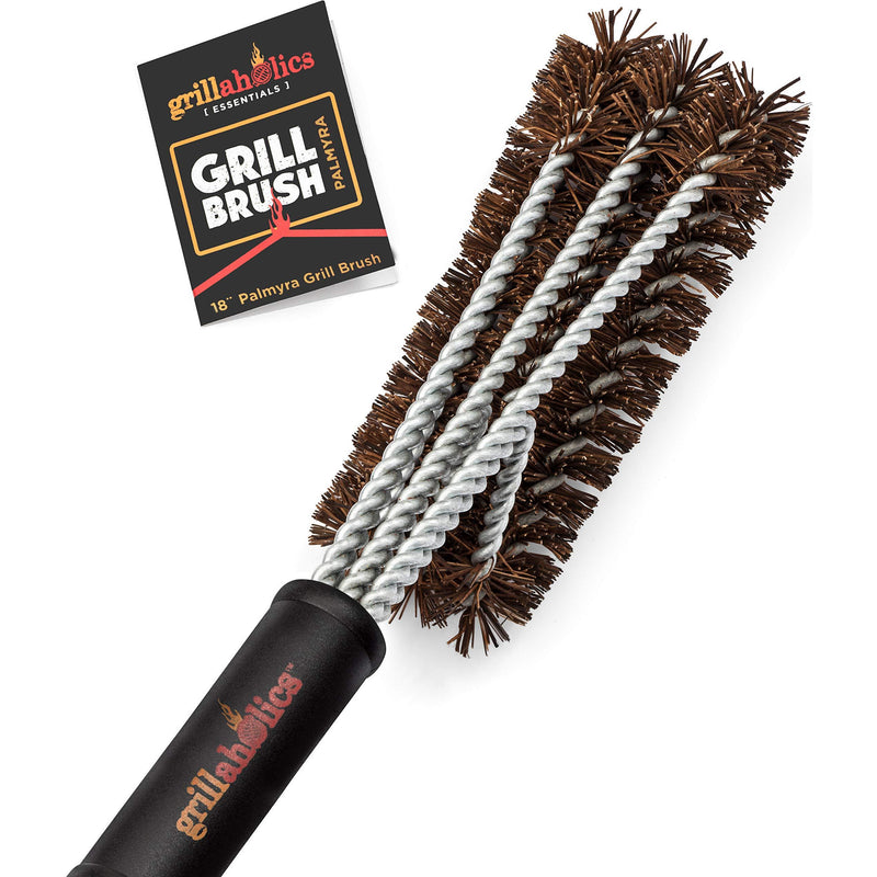 Broil King 18 In. Palmyra Bristles Metal Handle Grill Cleaning