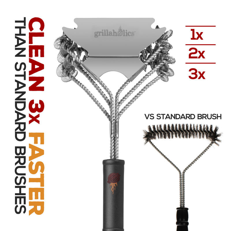 Grillaholics Bristle Free Grill Brush Finally A SAFE Grill Brush