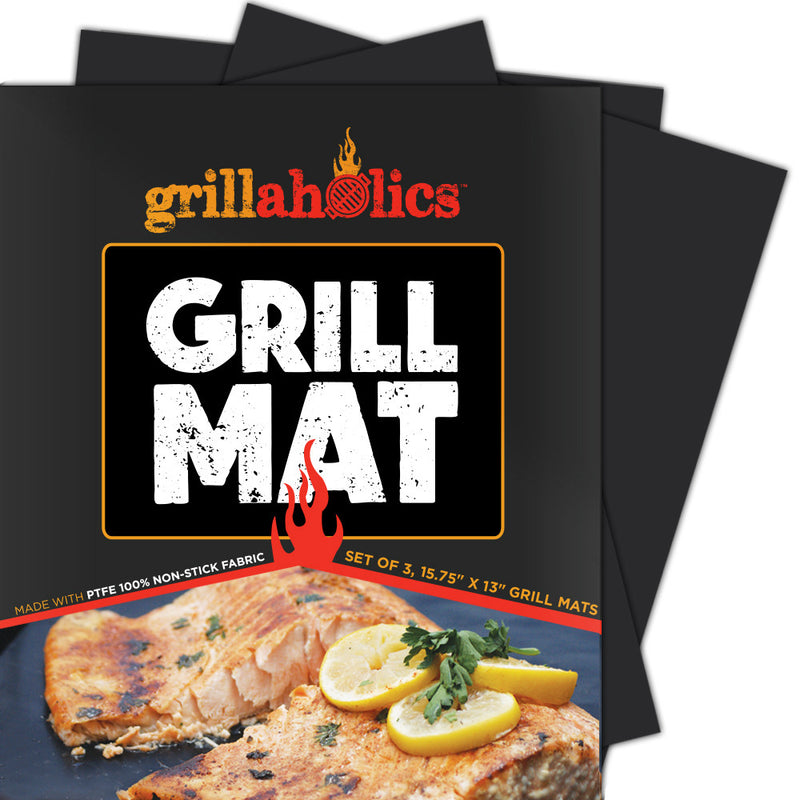 Konsekvent Evakuering hemmeligt Grillaholics Premium Non Stick BBQ Grill Mat & Baking Mat (3-Pack) |  Grillaholics