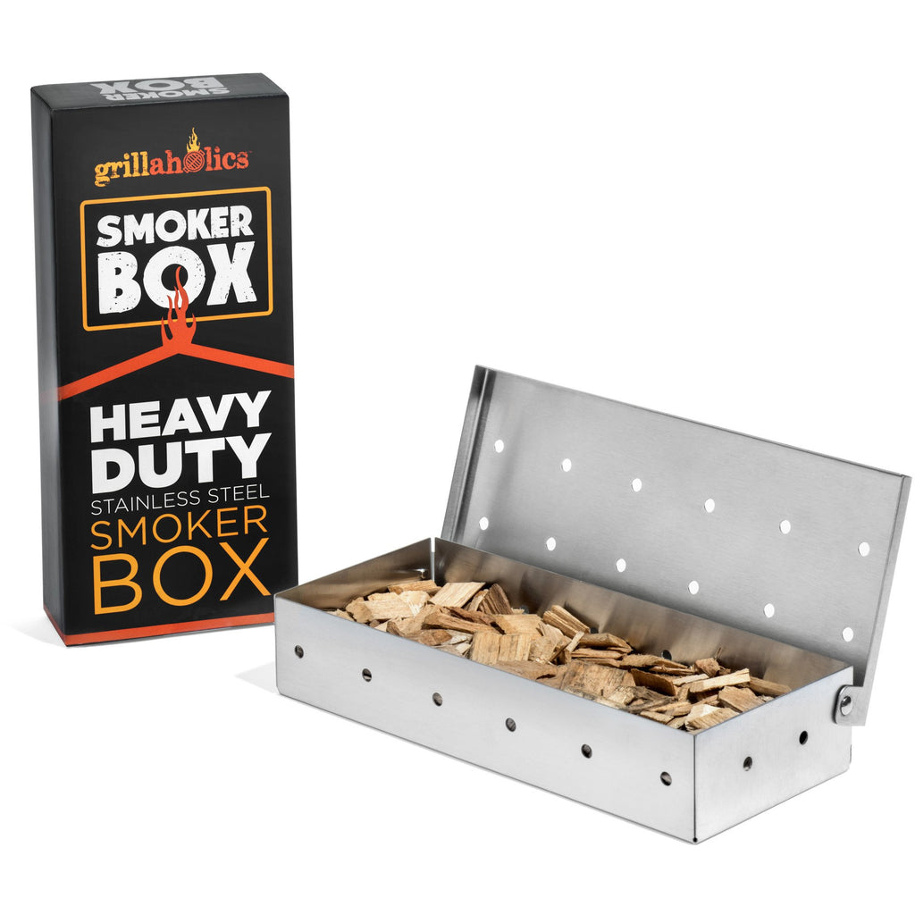 overliggende fugtighed Etableret teori Smoker Box - Stainless Steel Wood Chip Smoker Box - Grillaholics |  Grillaholics